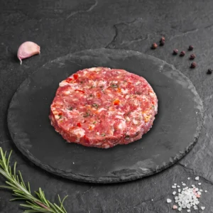 Hamburguesa de Lomo de Cerdo, Piquillo y Bacon